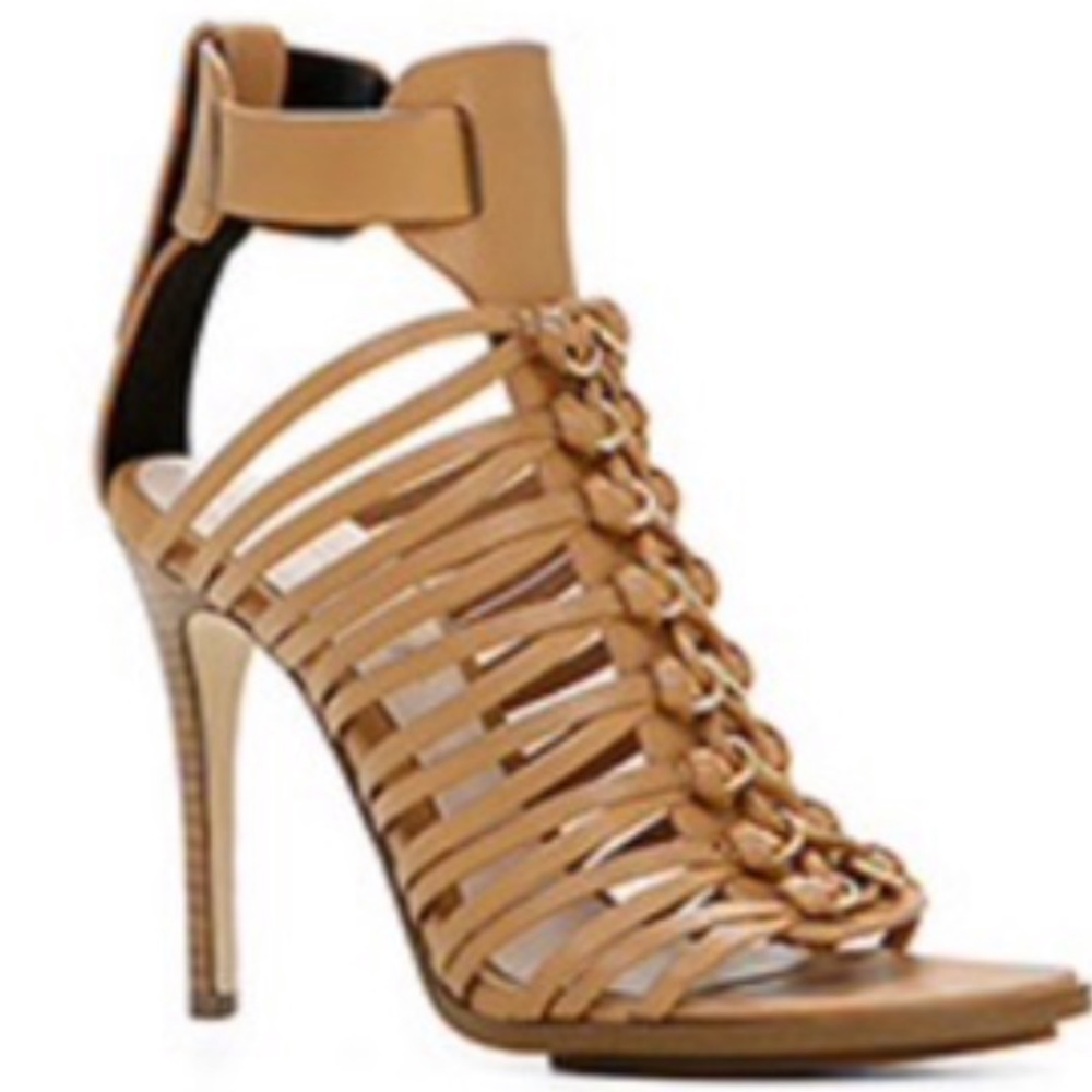 Gorgeous tan strapped heels